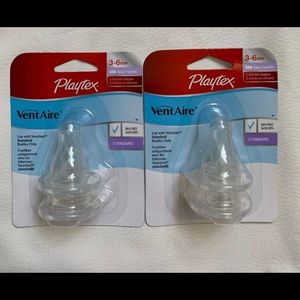 Playtex Silicone Nipples, Stage 2 Fast Flow -6 Nip